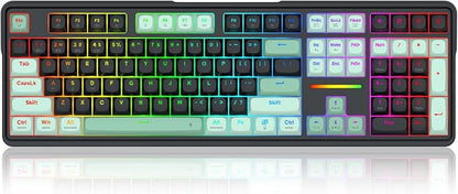 Redragon K745 PRO Wireless 108-Key Gasket RGB Gaming Keyboard, 4 Hotkeys | Extra Shortcut Keys, 0-Delay Tri-Mode, Cushioned Noise Dampening for Creamy Thocky Sound, Unfaded PBT Keycaps, PRO Software