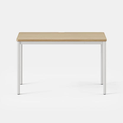 Branch Daily Desk - Functional At Home Office Desk with Effortless Assembly, Timeless Design, Rounded Corners, and Built-in Cable Notch - 36” W x 28.5” H x 24” D - Woodgrain Work Table