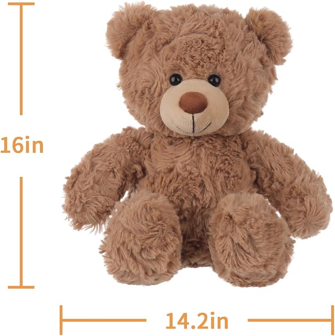 Apricot Lamb Toys Plush Brown Teddy Bear Stuffed Animal Soft Cuddly Perfect for Child 16 Inches