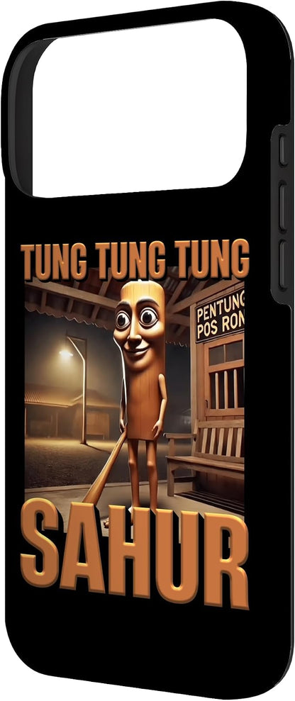 Internet Hilarious Meme AI Character Tung Tung Tung Sahur Case for iPhone 17 Pro Max