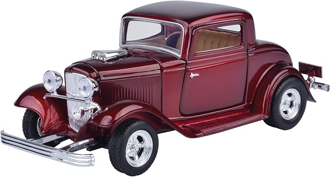 MotorMax American Classics 1932 Ford Coupe 1/24 Scale Diecast Model Car Red