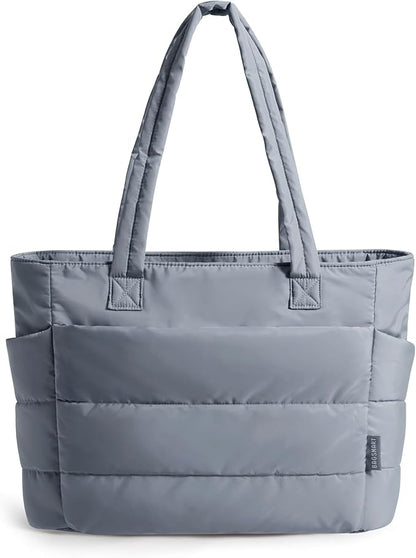 BAGSMART Tote Bag for Women, Lightweight Puffy Tote Bag with Compartments Shoulder Bag Handbag for Travel, Work, Gym | Lightweight