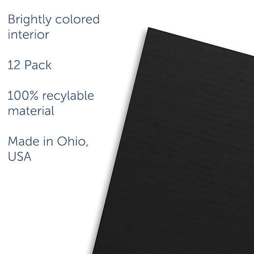 Flipside Products 18”x 48” Black Study Carrel, Privacy Boards, Student Privacy and Focus Booth for The Classroom, Desk Divider Cubby for Tests, Made in USA - 12 Pack