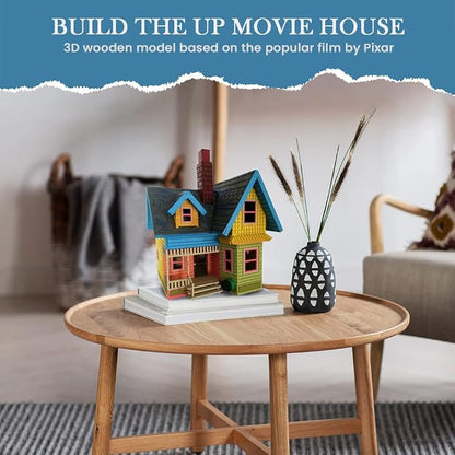 Bird's Wood Shack 3D Wooden Puzzle DIY Miniature House Kit - DIY Tiny House Kit from Up Movie - Easy-to-Assemble 1/8” Baltic Birch Wood - Model House Kit for Family, School, Hobby, Art & Craft Gift