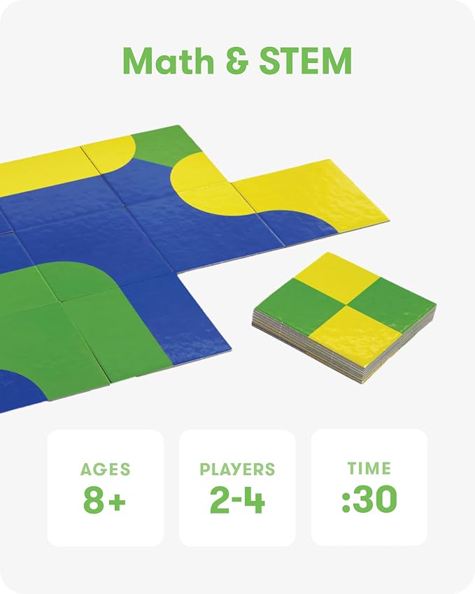 SimplyFun Trifusion – Visual Mapping Strategy Board Game for Kids, 2-4 Players, Ages 8 and Up – Spatial Reasoning, Pattern Recognition & Planning – 30 Min Playtime – STEM Board Game