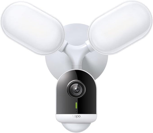 Tapo 2K+ Outdoor Wired Floodlight Security Camera - 2800 Lm Dimmable, Motion Activated, Person & Vehicle Detection, 24/7 Recording, Subscription-Free Local Storage or Optional Cloud, C720