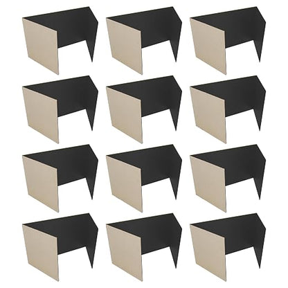 Flipside Products 18”x 48” Black Study Carrel, Privacy Boards, Student Privacy and Focus Booth for The Classroom, Desk Divider Cubby for Tests, Made in USA - 12 Pack