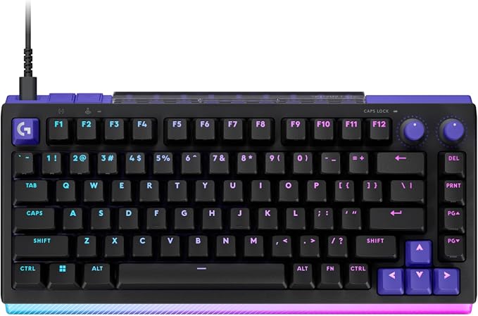 Logitech G512 X 75 TMR + Tactile Switch Mechanical Gaming Keyboard - Black | Hot-Swappable 9x TMR Rapid Trigger + Tactile Mechanical Switches, Gasket, PBT Keycaps, <8K, LIGHTSYNC RGB, for PC & Mac