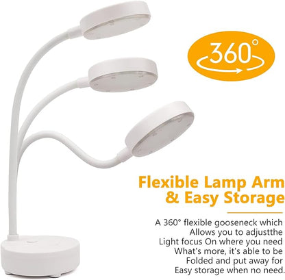 2 Pack LED Desk Lamp, Table Lamp, Desk Lamps for Home Office, 3 Brightness Levels with USB Charging Port, Desk Light Touch Control with Adjustable Gooseneck for Reading (2 Pack, Modern)