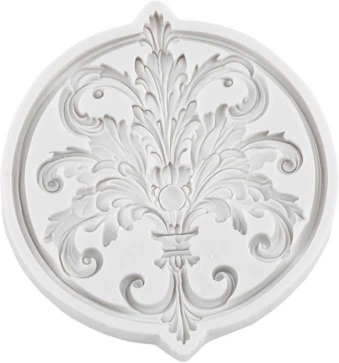 Photo Frame Polymer Clay Mold Baroque Scroll Relief Frame Silicone Molds for Jewelry Making Epoxy Resin Casting Air Dry Polymer Clay Craft