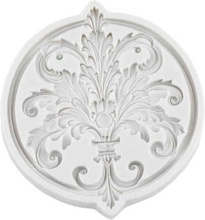 Photo Frame Polymer Clay Mold Baroque Scroll Relief Frame Silicone Molds for Jewelry Making Epoxy Resin Casting Air Dry Polymer Clay Craft