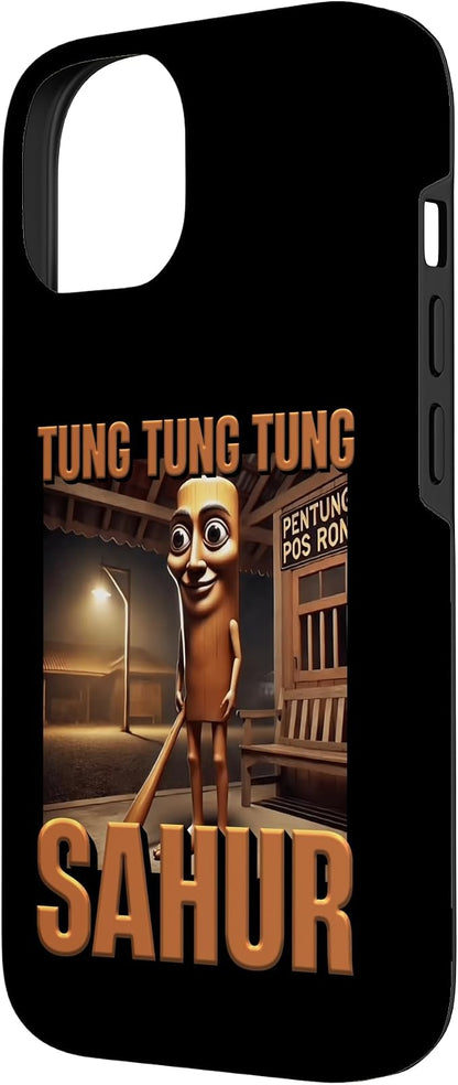 Internet Hilarious Meme AI Character Tung Tung Tung Sahur Case for iPhone 14