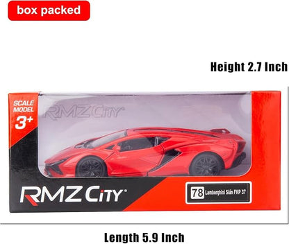 BDTCTK Lamborghini Sián FKP37 Diecast Car Models,1/36 Zinc Alloy Toy Pull Back Vehicles Toy Cars for Toddlers Kids Boys Girls Gift (Red)