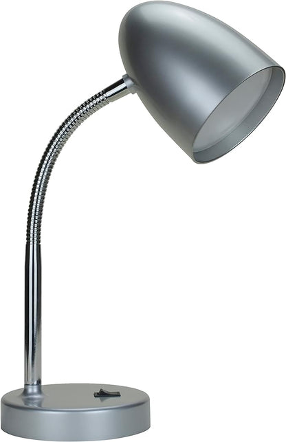 LED Desk Lamp, Flexible Gooseneck with Table lamp, 3.5W 240LM 4000K Cool White Study Lamps for Bedroom and Office, Eye Protection, ETL Listed Silver