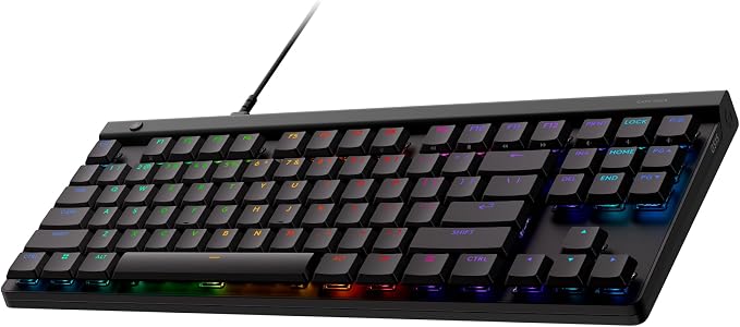 Logitech G515 TKL Gaming Keyboard (Tactile) - Black | Fully customizable, double-shot PBT keycaps, brown switches