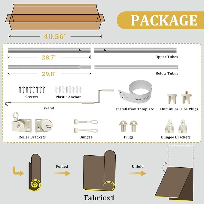 Shade&Beyond Outdoor Roller Shades with Splicing Design, 5' W x 8' H Cordless Patio Roll Up Blinds, Exterior Shade Cloth Roll for Porch, Gazebo, Pergola, Balcony, Wheat