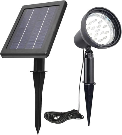 SUNLONG Solar Spotlights Outdoor Waterproof Bright Solar Wall Lights Led Security Flood Light Solar Powered for Flag Patio Front Door Driveways-Automatically Activates at Dusk to Dawn (Warm White)