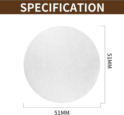 1000 Pcs Coffee Paper Filter for Espresso Coffee Maker, 51 mm | White Espresso Filter Puck Screen Portafilter Paper, for Breville Barista, Mr. Coffee and Other Espresso Machine