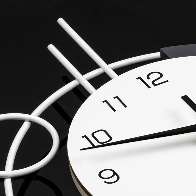 Large Decorative Wall Clock Silent Non-Ticking Quartz Battery Operated Pendulum Wall Clock for Living Room Kitchen Office Bathroom Bedroom Home Wall Art 17.7x27.3 inch