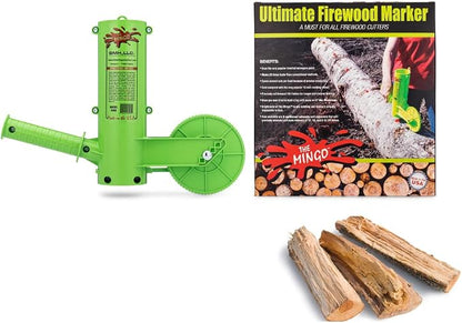THE MINGO Ultimate Firewood Measuring Tool - Chainsaw Firewood Marker- Log Paint Marker -Loggin Marking Tool, Firewood Measuring Accessory- Logging Tools (Mingo Marker With 18" Wheel)