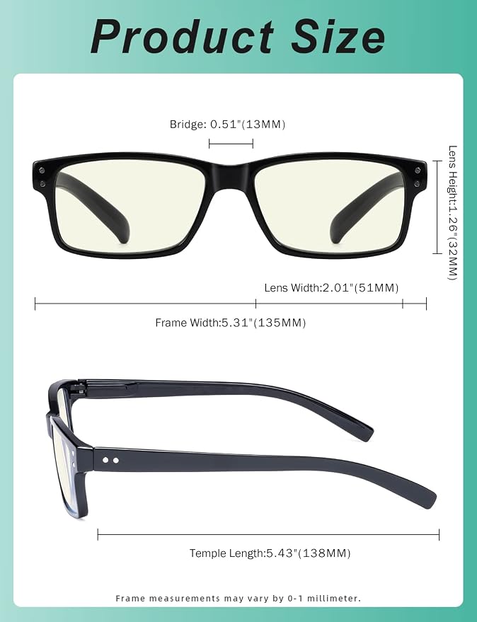 Eyekepper 7-pack Blue Light Blocking Glasses for Men