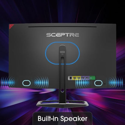 Sceptre New 27-inch Curved Gaming Monitor FreeSync 240Hz Plus DisplayPort HDMI 1ms 99% sRGB Build-in Speakers, R1500 Machine Black 2025 (C275B-FWT240 Series) | 27 Va Curved FHD 1080p, 1ms Mprt, Amd Freesync Premium, Built-in Speakers
