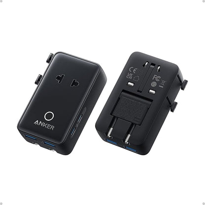 Anker Nano Travel Adapter, 2 USB C Universal Charger, 20W, 1× 2-Pin AC | European Power Plug, Smart Temperature Control, Works in 200+ Countries, Not a Voltage Converter, Travel Essentials(1-Pack)
