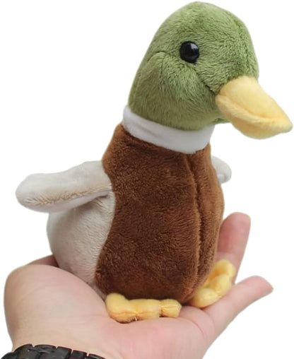 Cute Mallard Duck Plush Stuffed Animal Pillow Toys Lifelike Green Duck Stuffed Animal Plush Plushie Toy Soft Plush Doll for Birthday Kids Gifts Home Decor 5.5''