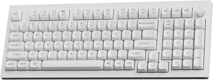Keychron V5 Ultra 96% Wireless Mechanical Keyboard with 8000Hz Polling Rate & NKRO, Hot-Swappable RGB, Red Switches, 97 Keys, 2.4GHz/Bluetooth/Wired, OSA PBT Keycaps, for Mac/Win/Linux - White