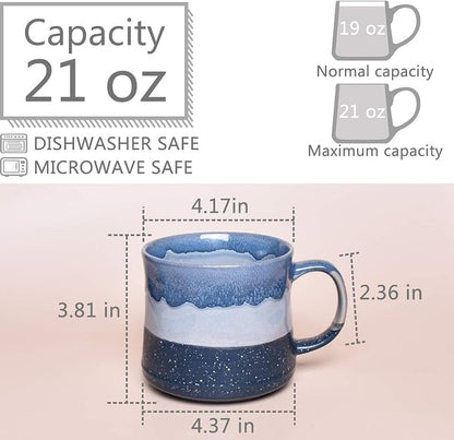 PCS 21 Oz Bosmarlin Large Stoneware Coffee Mug