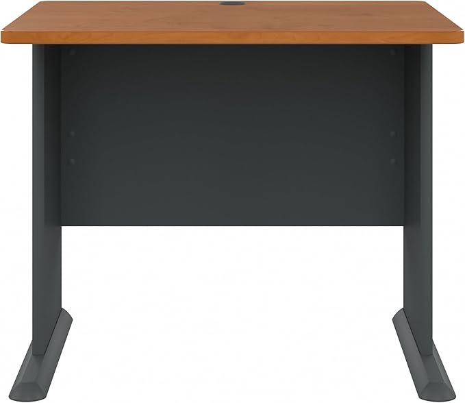 Bush Business Furniture Series A 36W Desk in Natural Cherry and Slate