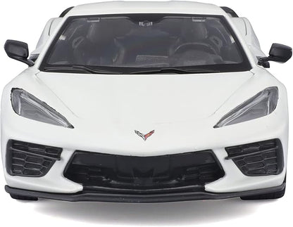Maisto 1:24 Assembly Line 2020 Chevrolet Corvette Stingray Coupe, White