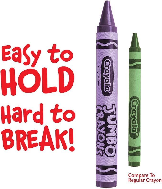 Crayola Jumbo Crayons Bulk, 6 Sets of 16 Large Crayons for Toddlers & Kids, School Supplies, Gifts [Amazon Exclusive]