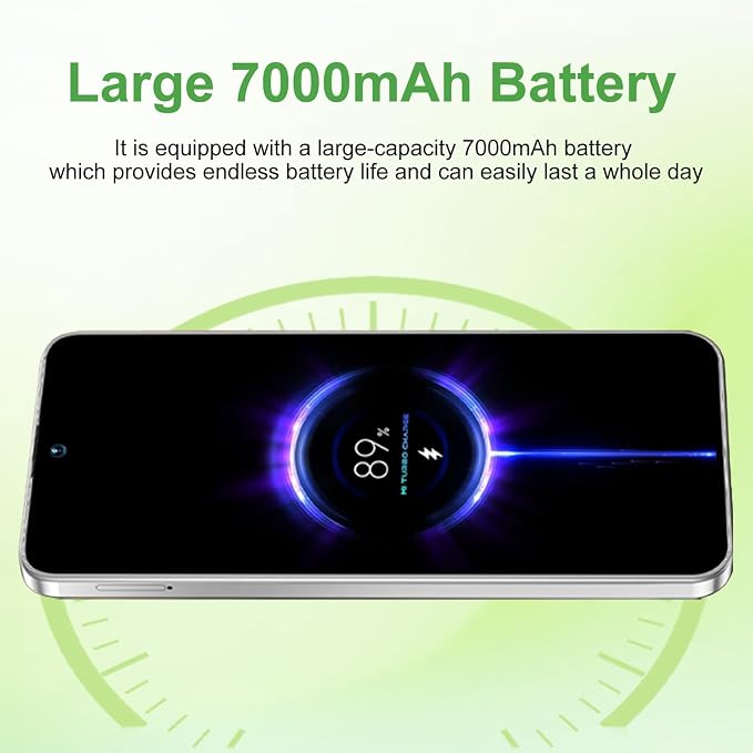17 PMAX Unlocked Cell Phone,16GB+512GB Smartphone,6.99" HD Screen Android 15 5G Phones,Battery 7000mAh Android The Phone,Fingerprint Button Unlock/GPS/Face ID/Dual SIM/5G (Purple)