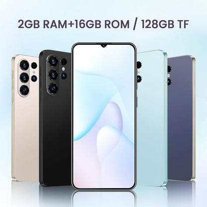 Unlock Phone, 4G Network Android Phone, 6.3-inch Screen, 2GB RAM+16GB ROM/TF 128GB, Dual SIM Cards, Dual Cameras, Suitable for Novice Users (deep Purple)