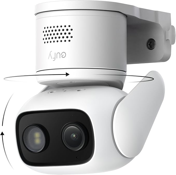eufy Security Indoor/Outdoor Camera C31, IP66, Spotlight-Free Color Night Vision,360° Pan &Tilt, AutoTracking,AI Human/Vehicle/Pet/Cry Detection, 24/7 Recording,Dual External Antennas(No Subscription)