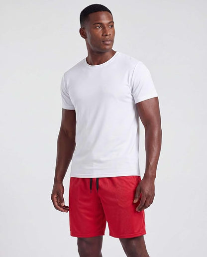 5 Pack Men's Mesh Shorts Athletic Basketball Sports Gym Workout Pockets | Cooling Moisture-Wicking, 9", Long, Quick-Dry, Breathable, Elastic Drawstring Waistband. Running, Exercise, Soccer, Training.