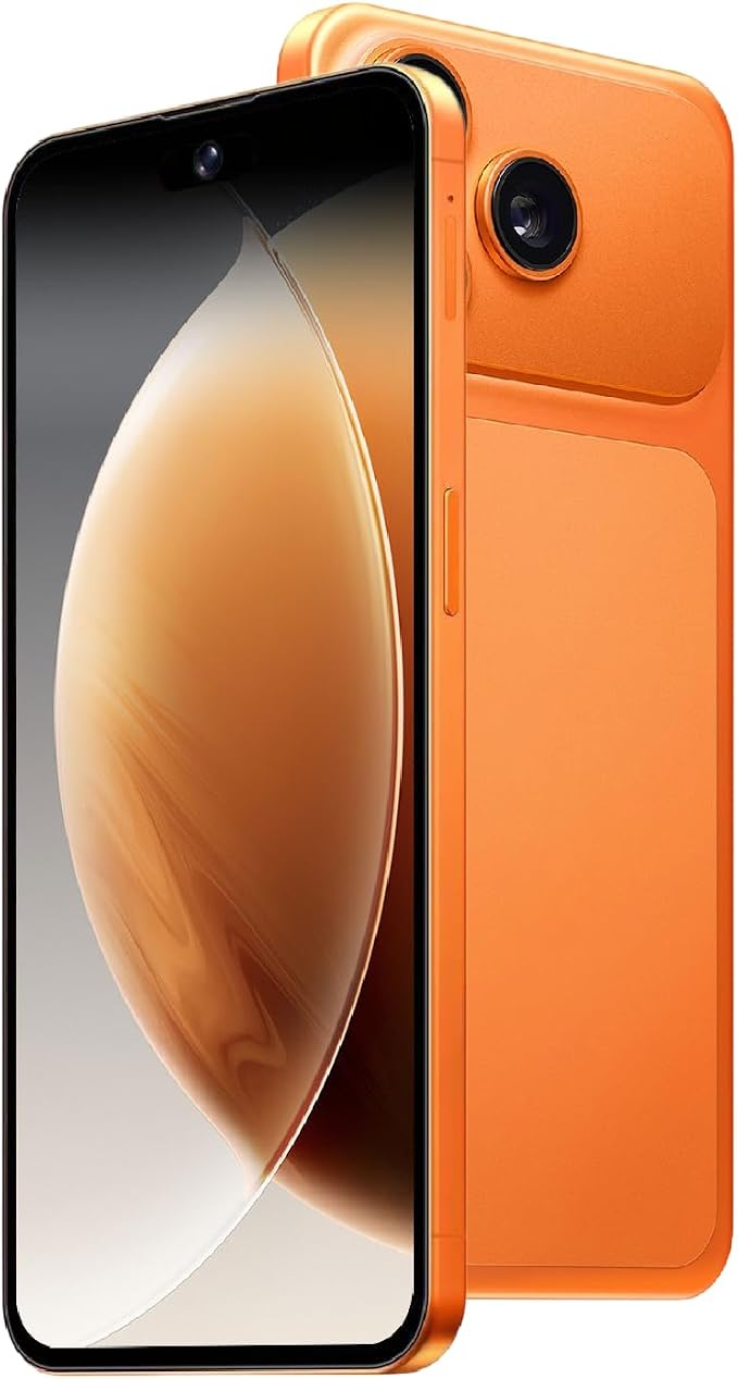 Unlocked 4G LTE Android Phone, 6.6-inch Screen, 3GB RAM + 16GB ROM/TF 256GB, Dual SIM, Dual Camera, Suitable for Beginners (97orange)