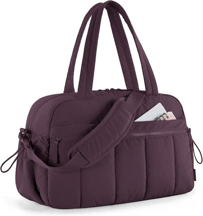 BAGSMART Duffle Bag for Travel, Gym Bag for Women, Weekender Carry on Bag | PVC Wet Pocket, Airline Approved Personal Carry-on Size, Fits Under-seat, One Bag for Gym, Travel, Hospital, Overnight