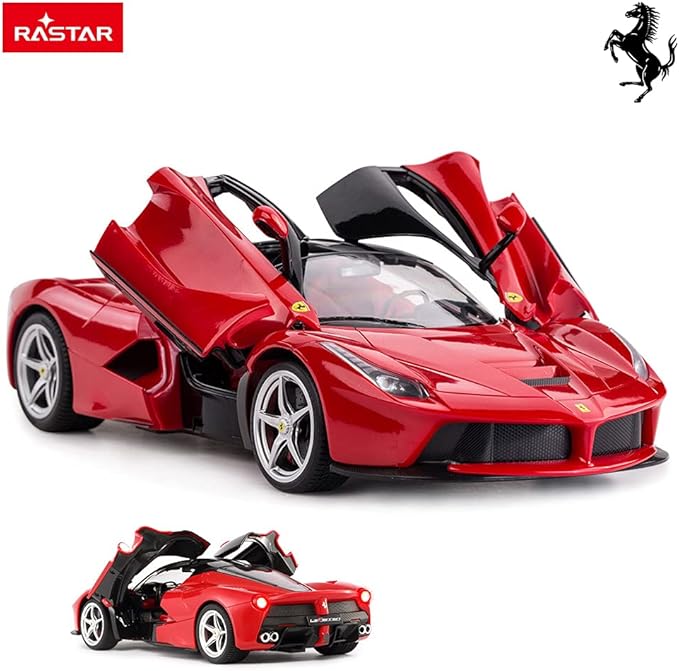 RASTAR RC Car | 1/14 Scale Ferrari LaFerrari Radio Remote Control R/C Toy Car Model Vehicle for Boys Kids, Red