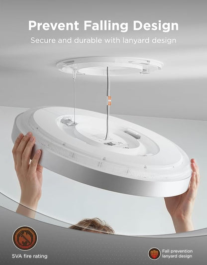 Govee Ceiling Light Ultra 21 Inch, 5000LM Smart Flush Mount Ceiling Light | DIY Ceiling Canvas for Living Room, Bedroom & Game Room, Compatible with Matter & Alexa, RGBIC & Tunable White 2700K-6500K