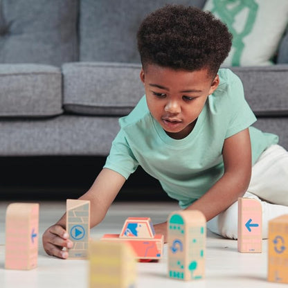 Cody Block Record & Play Expansion Set, Educational Wooden Building Blocks and Car STEM Toys for Preschool Kids Ages 7+