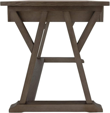 Signature Design by Ashley Luxenford Rustic Farmhouse 60" Home Office Desk with Drawers, Distressed Gray