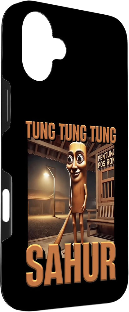 Internet Hilarious Meme AI Character Tung Tung Tung Sahur Case for iPhone 16 Plus