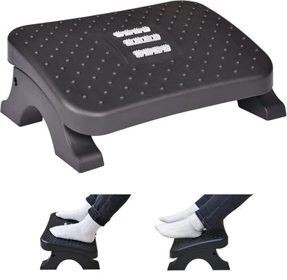 Scalebeard Under Desk Footrest, Ergonomic Foot Stool with Massage Rollers Max-Load 120Lbs Desk Leg Rest Pain Relief for Home Office Work