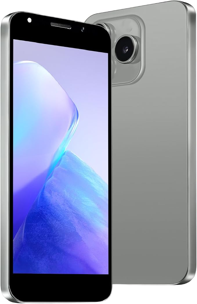Unlock Phone, 4G Network Android Phone, 5.0-inch Screen, 2GB RAM+16GB ROM/TF 128GB, Dual SIM Cards, Dual Cameras, Suitable for Novice Users (Grey)