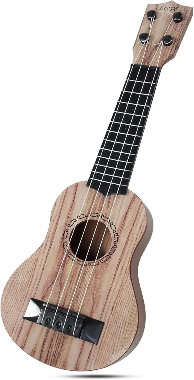 Raimy 17in Kids Ukulele Guitar - 4 Strings Mini Guitar Children Musical Instruments Educational Toys with Picks for Toddler Kids Boys Girls Beginner (Koa Color)