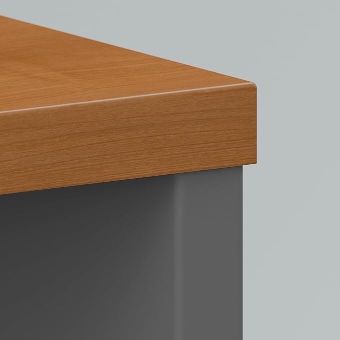 Bush Business Furniture Series C 72W Office Desk in Natural Cherry, Large Computer Table for Home and Professional Workplace