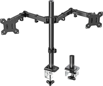 MOUNT PRO Dual Monitor Mount Fits 13-32 Inch/17.6lbs LCD Screen, Computer Monitor Desk Mount, Articulating Monitor Arm, Height Adjustable Display Stand for 2 Monitors, VESA Mount 75x75/100x100mm