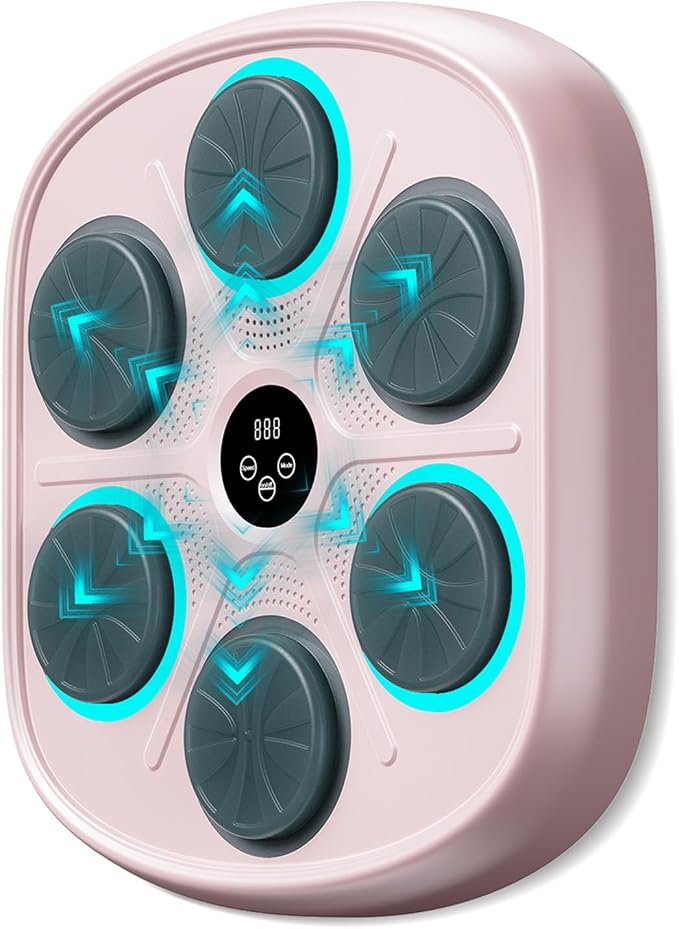 OurStarry Smart Music Boxing Machine for Adults and Kids, Wall Mounted Punching Trainer with Boxing Gloves, LED Electronic Target, 9 Modes and 9 Speeds, Home Gym Workout Equipment